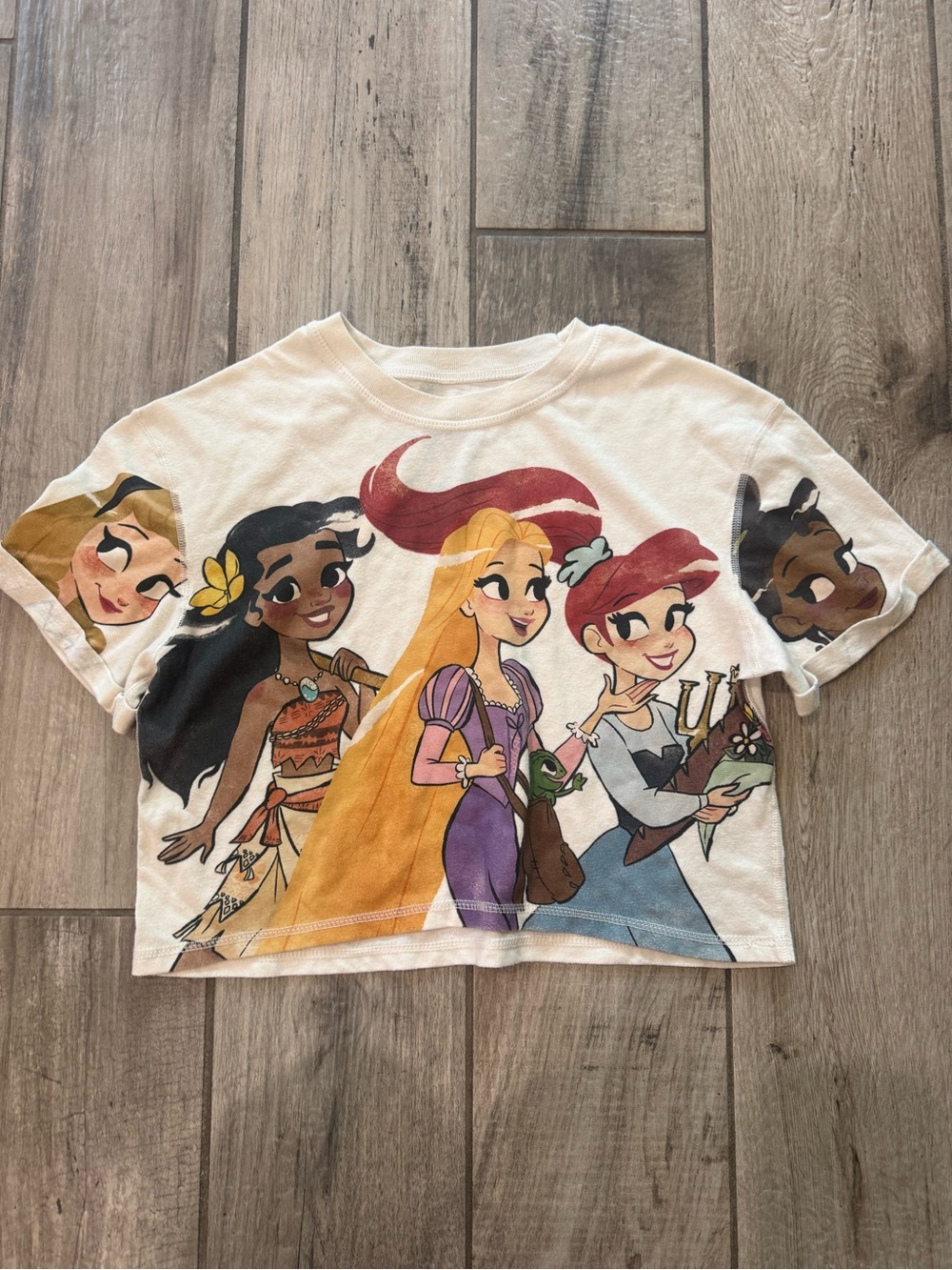 Girls Disney Princess Graphic Cropped Tee
